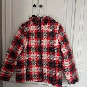 The North Face Red and Black Plaid Jacket